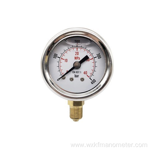 stainless steel liquid water filled pressure gauge manometer